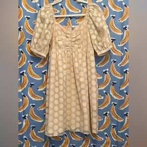 English Factory - Charming Cream Polka Dot Dress